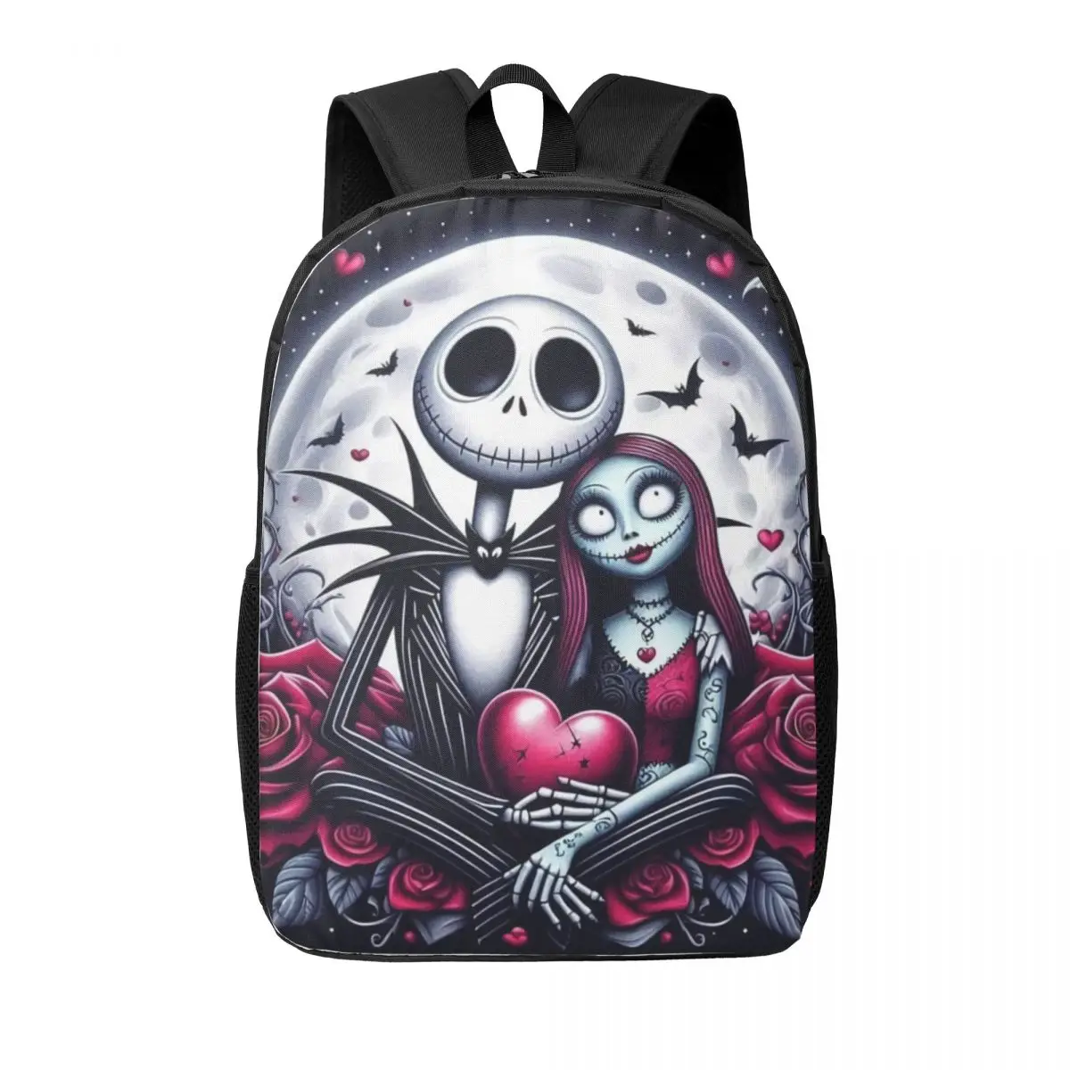 Custom Halloween Nightmare Before Christmas Backpack Jack Skellington School College Travel Bags Bookbag Fits 15 Inch Laptop