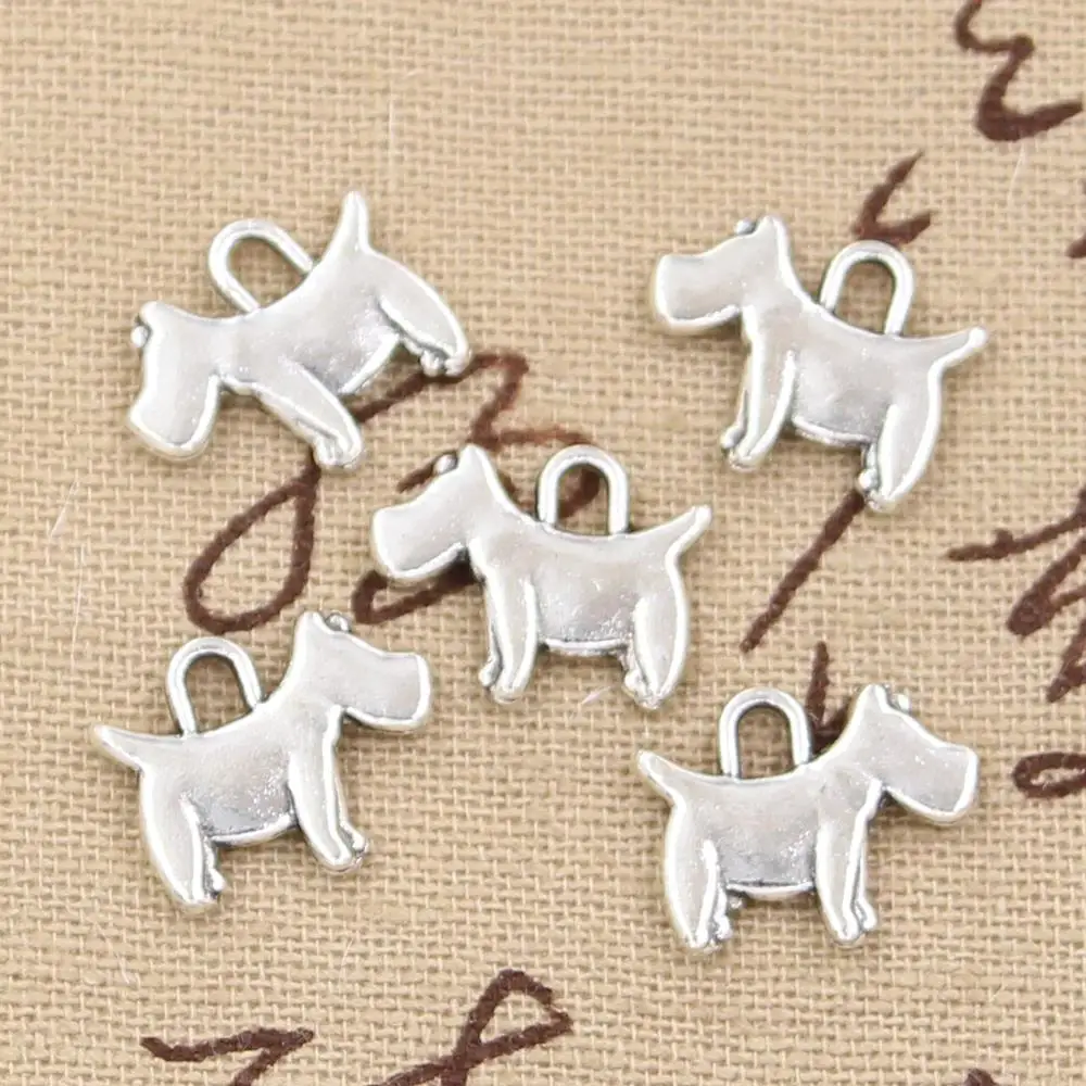 15pcs Charms Scotty Dog 15x12mm Antique Making Pendant fit,Vintage Tibetan Bronze Silver color,DIY Handmade Jewelry