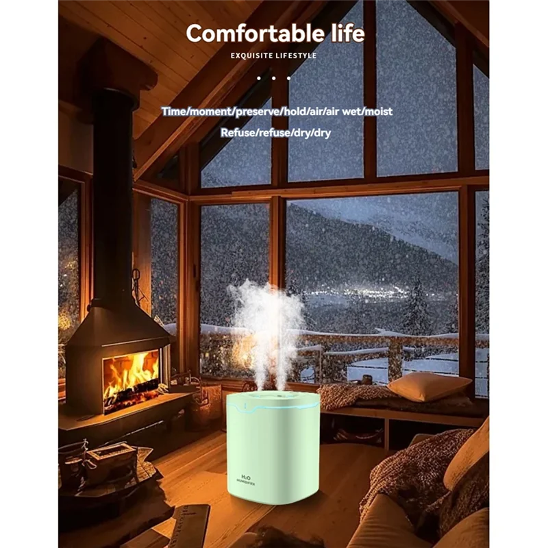 A94E-2L مرطب مزدوج بسعة كبيرة، مرطب رذاذ بارد، تشغيل صامت، التحكم في الرطوبة للمنزل والمكتب