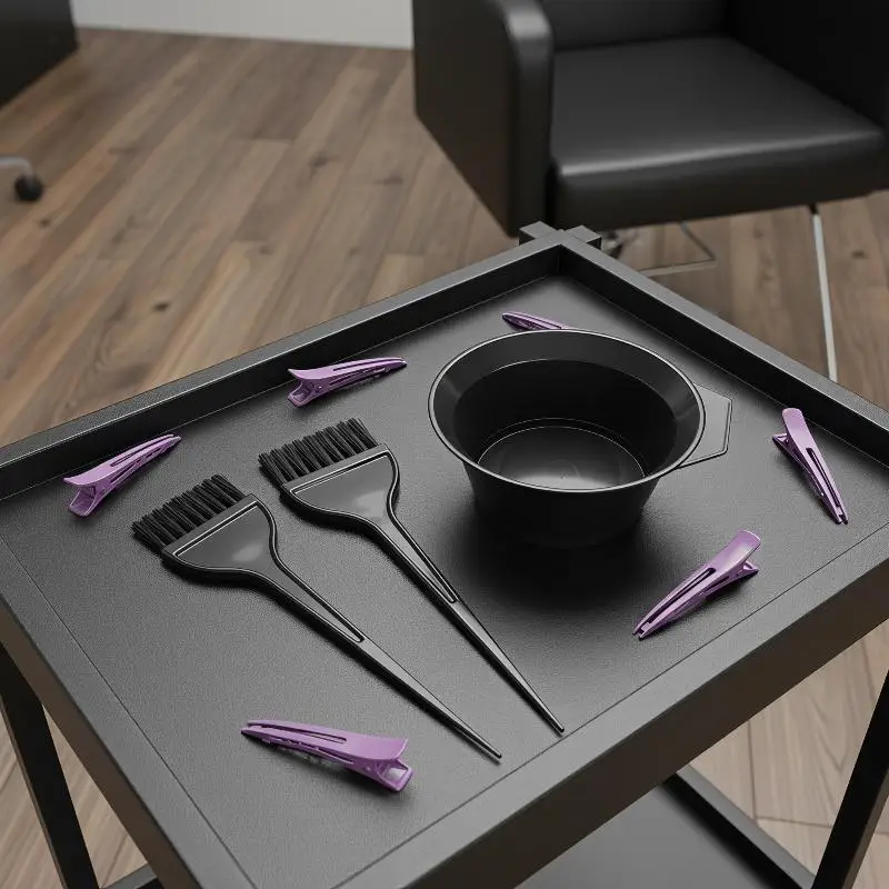 4-teiliges Haarfärbe-Set mit Färbeschale, Mischpinsel für Haarfärbung, Bleichen, DIY, Salon, Haarpflege-Tools für Zuhause – Detail 9