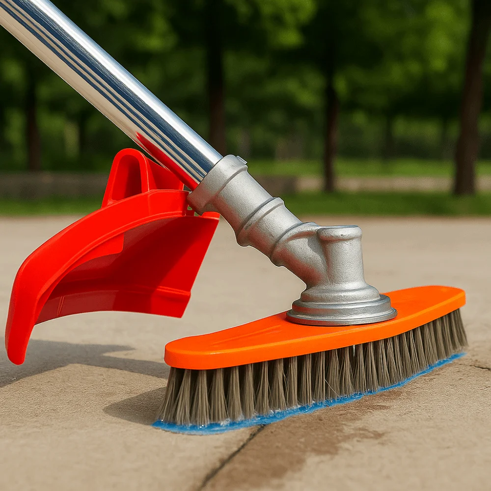 Wear-Resistant Polyester Cleaning Brush High-Efficiency Adjustable Handle Weed Remover Tool Loose Soil Grass Rooting Tool