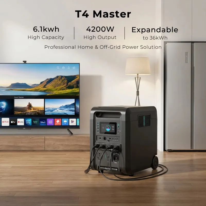 Customized 6KW‑12KW LiFePO4 Portable Solar Power Station 4200W Input 220V Solar Generator Home RV Energy Storage System
