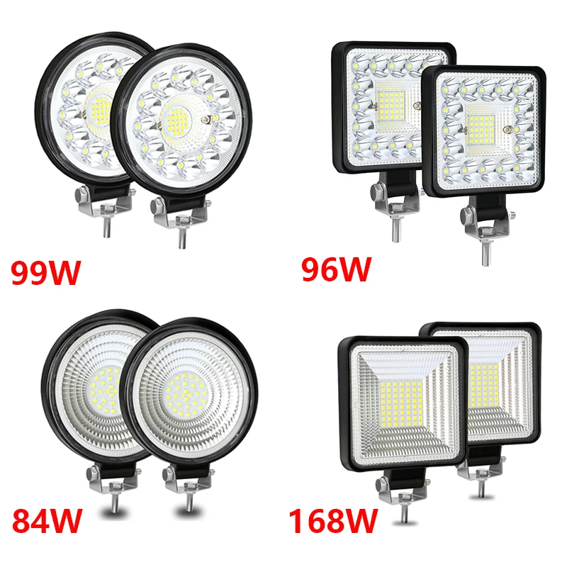 Автомобильные светодиодные панели 4x4 для внедорожника, лодки, квадроцикла, джипа, дневные ходовые огни 12 В, 24 В