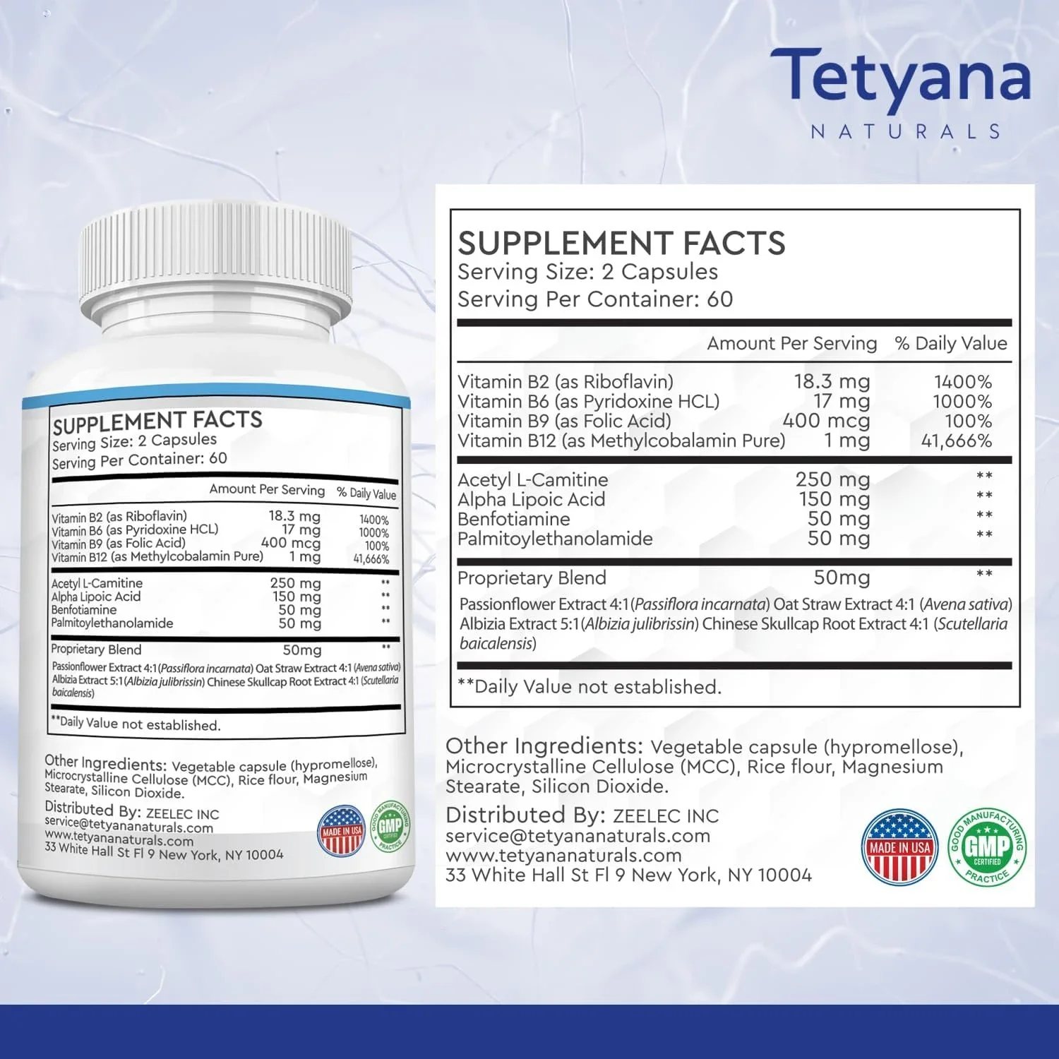Nerve Support Supplements - Supports Healthy Nerve Function and Neurotransmitters, Blood Flow, Circulation