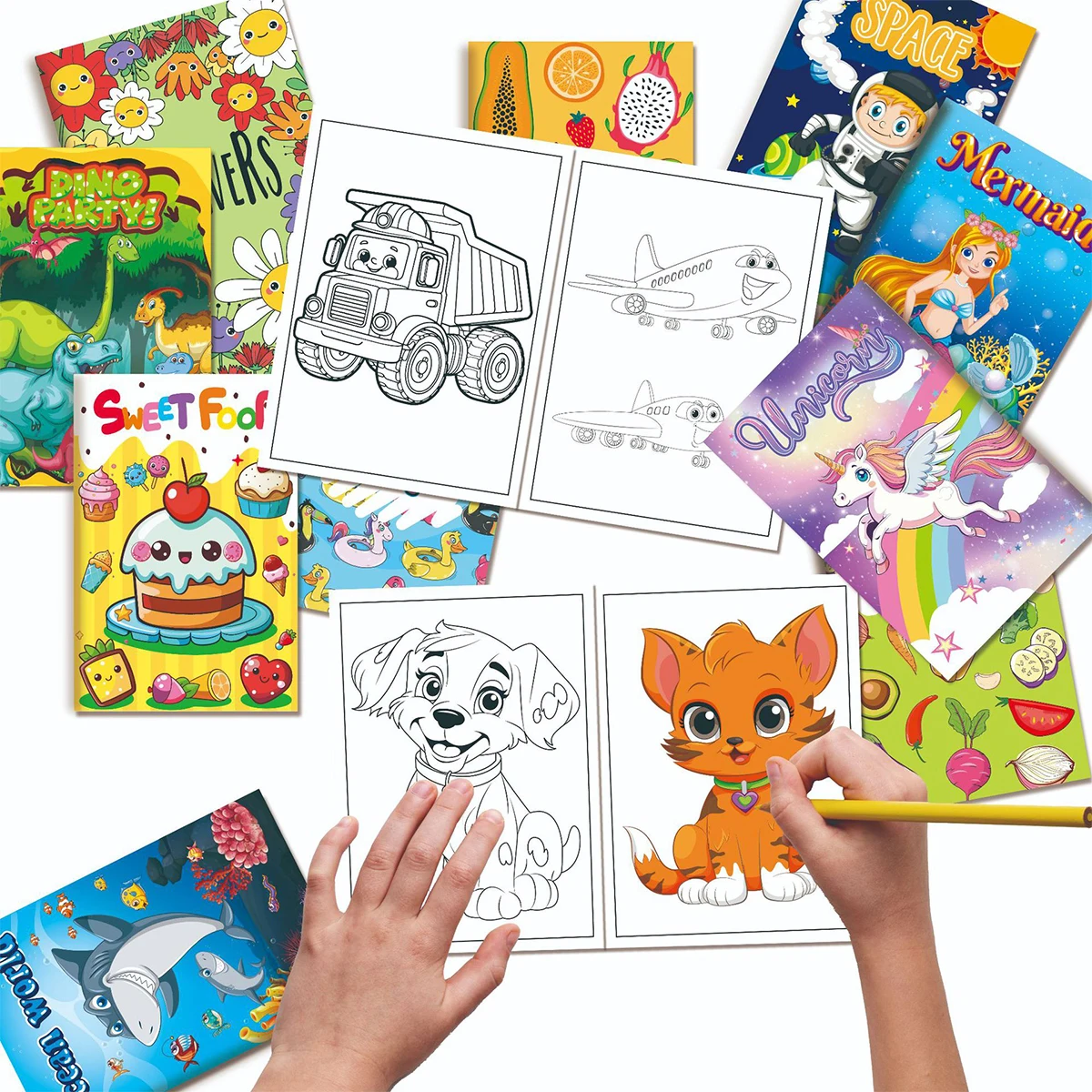 Coloring Book Creative Play Kits Bold - Easy - Follow Illustrations for Adults’ Home Unwinding & Parent - Child DIY Fun Coloring