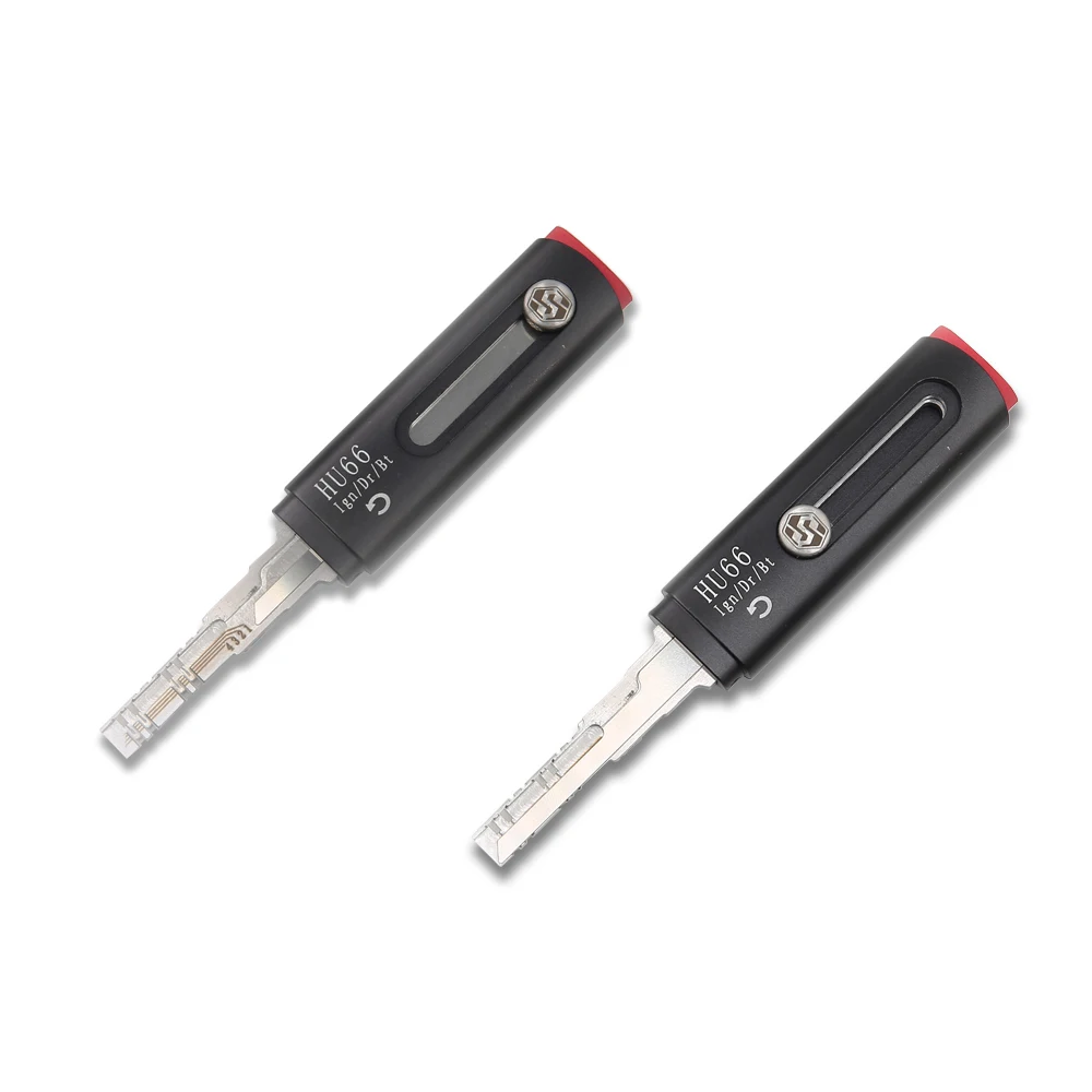 HU66 2.0 Pro Twist Opener Decoder Super Lock Pick Tools for Volkswagen Car Lock with Handle Locksmith Supplies Hardware Tools