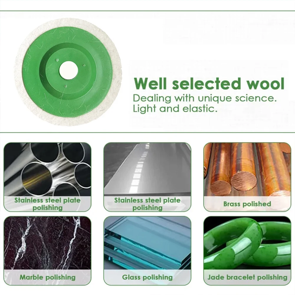 1-25 قطعة 4 "تلميع الصوف عجلة قرص الطحن الصناعية الصوف ورأى عجلة إزالة المعادن قرص الطحن لطاحونة زاوية