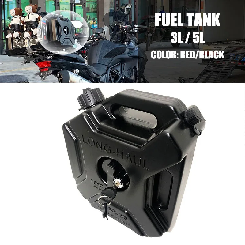 Motorcycle 3L 5L Portable Plastic Cans Gas Fuel Tank Emergency Backup SUV Motorcycle Petrol Diesel Storage Gas Tank with Lock