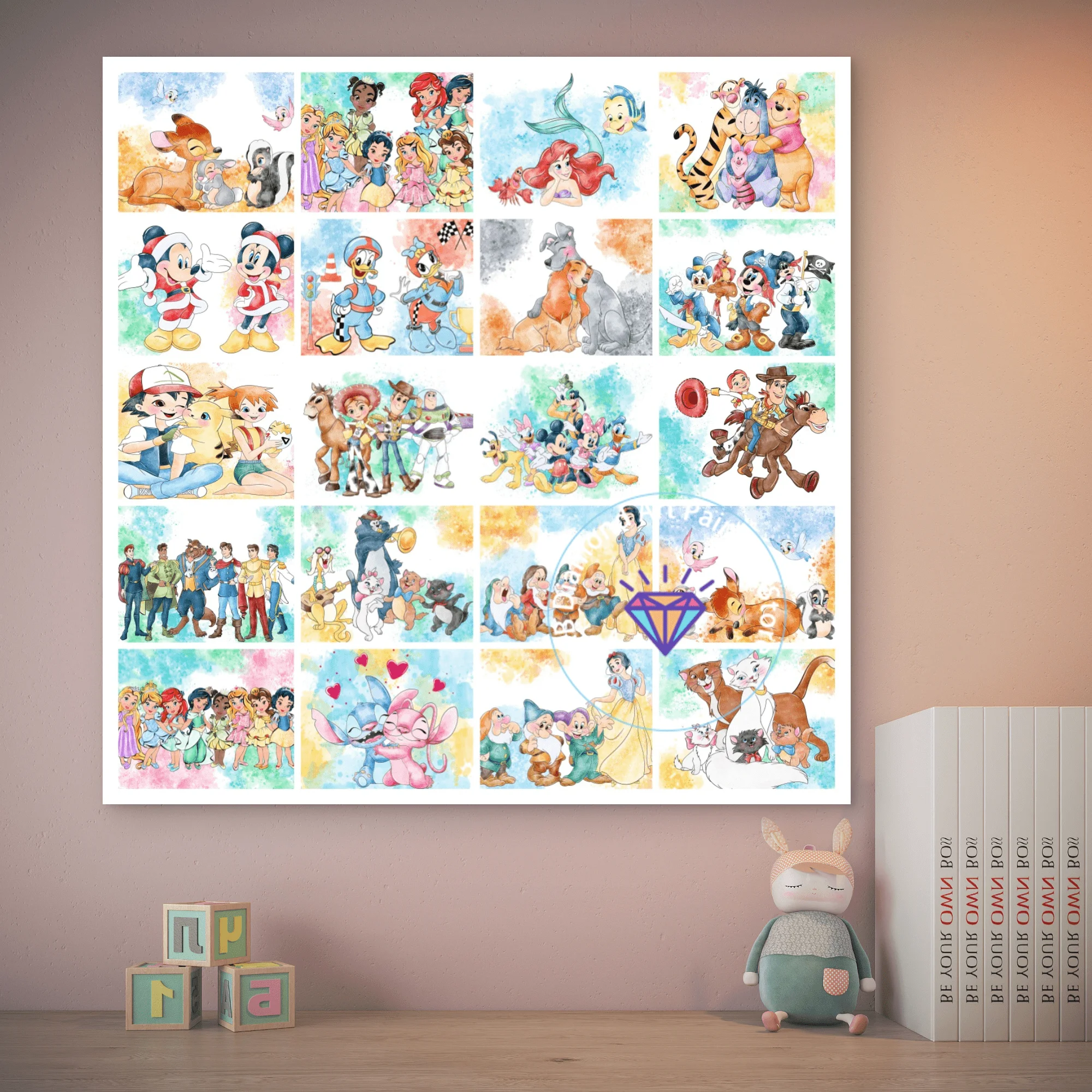 

Toy Story Snow White Lilo&Stitch AB Diamond Painting Kit 5D DIY Diamond Embroidery Cross Handmade Art Gift Home Decoration