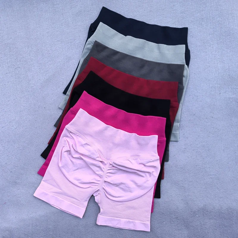

Shorts Impact Gym Shorts Women Fitness Sports Low Ribbed Band Yoga Shorts Workout Scrunch Butt Seamless Leggings