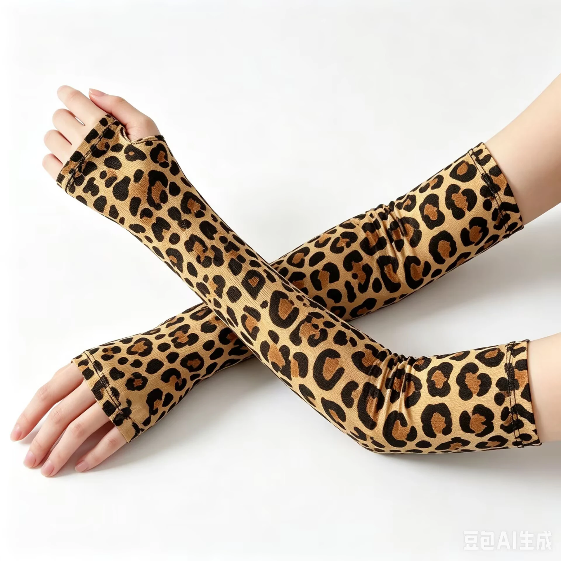 ปลอกแขนแฟชั่นลายเสือดาวแบบยาว - Women Fashion Gloves บทวิจารณ์และราคา