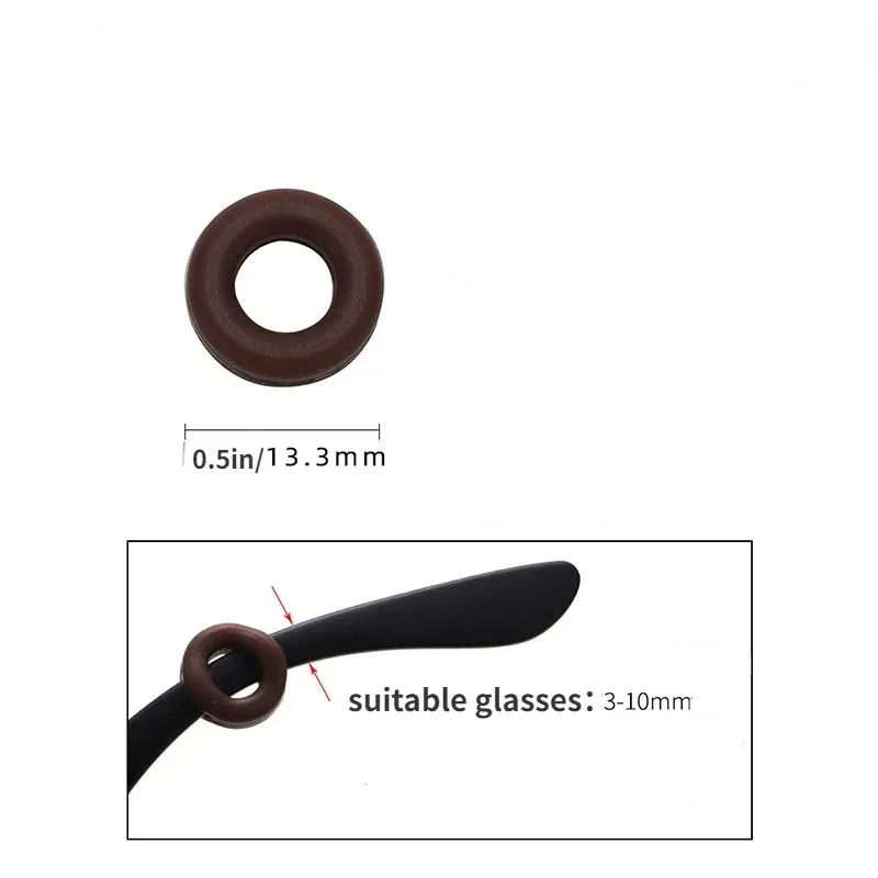 1-10pairs Antislip Silicone Ear Grip Glasses Eyeglasses Leg Ear Hook Stopper Bracket Fastener Accessories Temple Eyewear Holder image 5