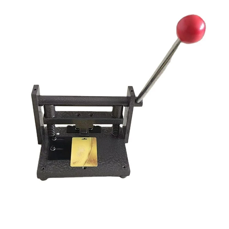 Manual PVC hole punch for making plastic cards