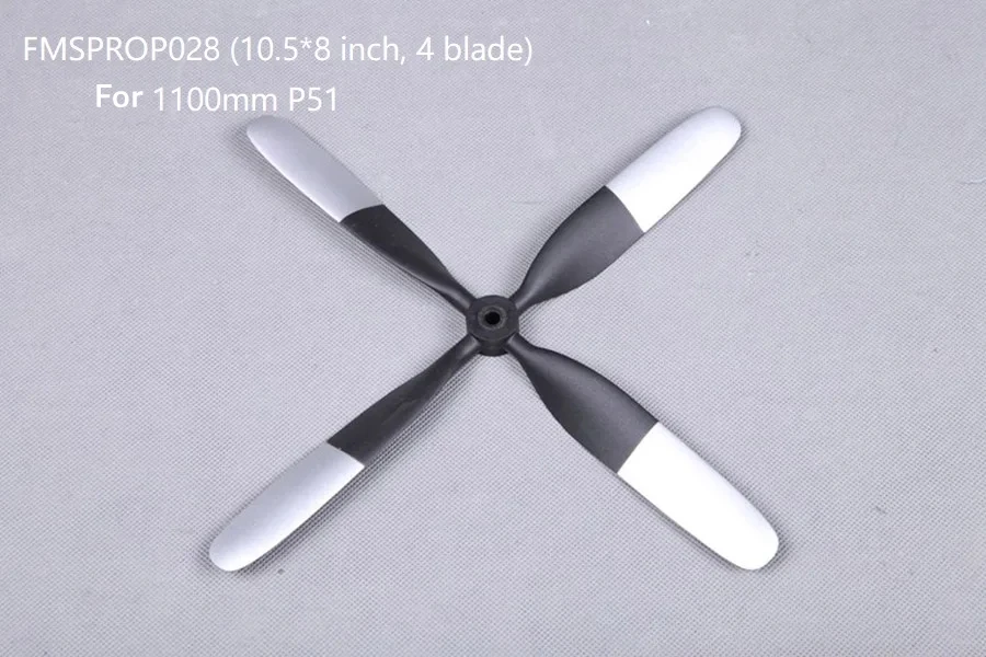 FMSRC 1100mm 1.1m P-51 P51 Strega Voodoo Propeller 10.5x8 inch 4 blade PROP028 RC Airplane Aircraft Model Plane Parts