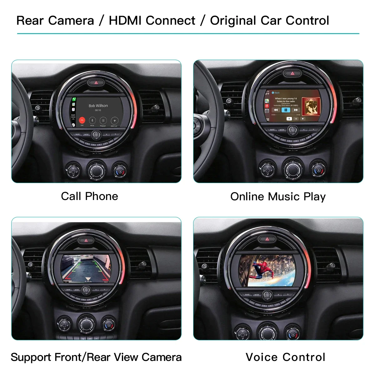 Kabelloses CarPlay Android Auto für Mini R55 R56 R57 R58 R59 R60 R61 F54 F55 Clubman Countryman Hardtop John Cooper F56 F57 – Detail 4