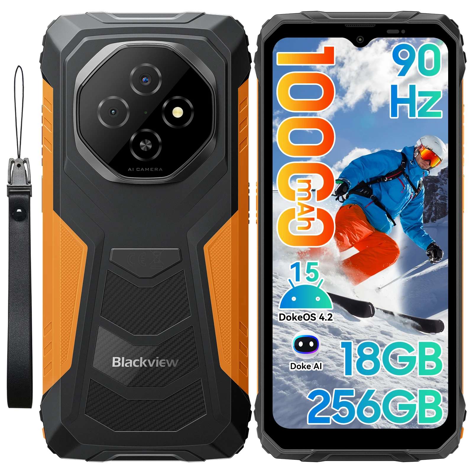 Blackview FORT 1タフネススマホ、6.65インチAndroid 15 AI