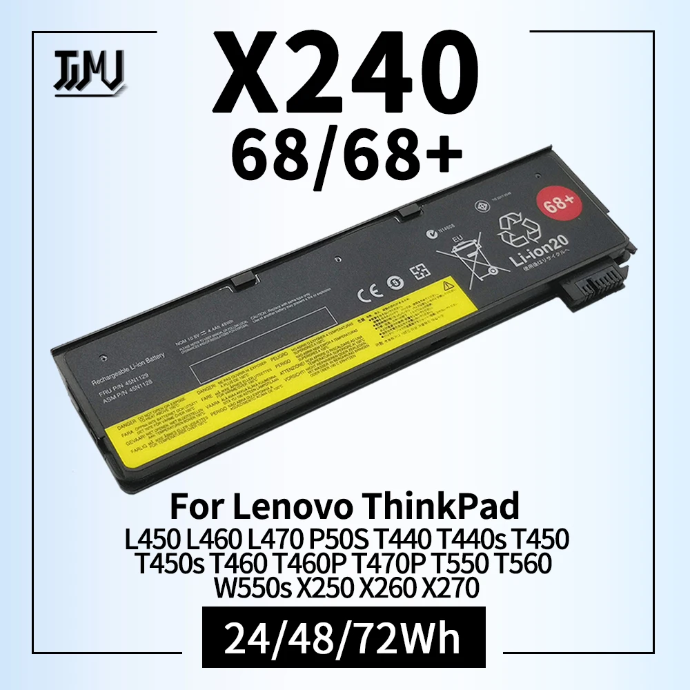 

X240 Laptop Battery for Lenovo ThinkPad L450 L460 L470 P50S T440s T450 T460 T470P T550 T560 W550s X260 X270 45N1125 45N1128 68+