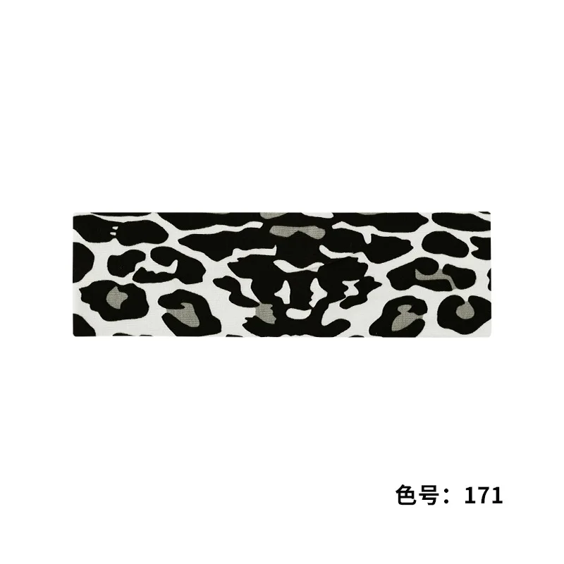 Bandeau élastique de yoga imprimé, bandeau de sport pour la course à pied, absorbant la transpiration, imprimé léopard, bandeau uni, couvre-chef, foulard