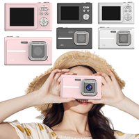 4K Digital Camera 2.4inch Screen Kids Campus Mini Camera 48MP 1080P HD Auto Focus Vintage Vlog Video Recorder Photography Camera