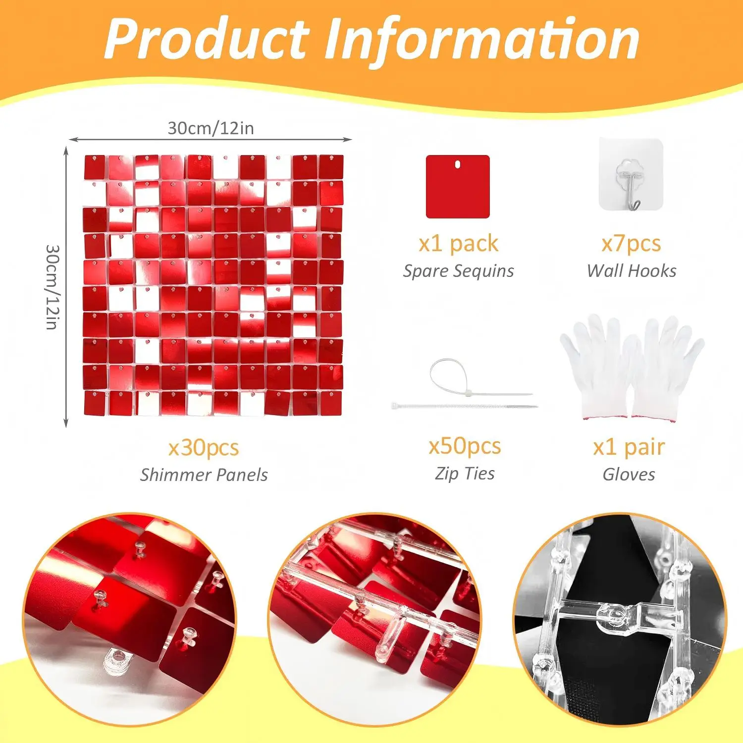 لوحة خلفية جدارية لامعة باللون الأحمر مربعة الشكل، مثالية للمناسبات الخارجية وأعياد الميلاد وحفلات الزفاف والمهرجانات