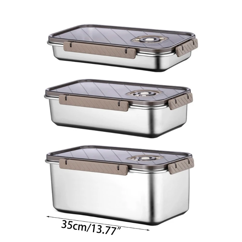 Ланч-бокс Bento из нержавеющей стали 304 для детей и взрослых, портативное герметичное хранилище для продуктов питания 45BE