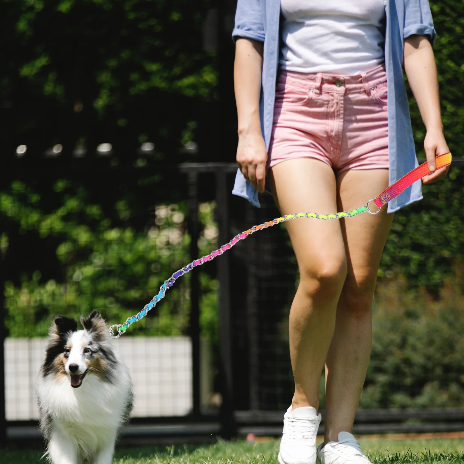 

Bite resistant Leash Wear resistant Chain Lightweight Sturdy Pet Accessories Small Dog Harness Outdoor Walking Long Enough