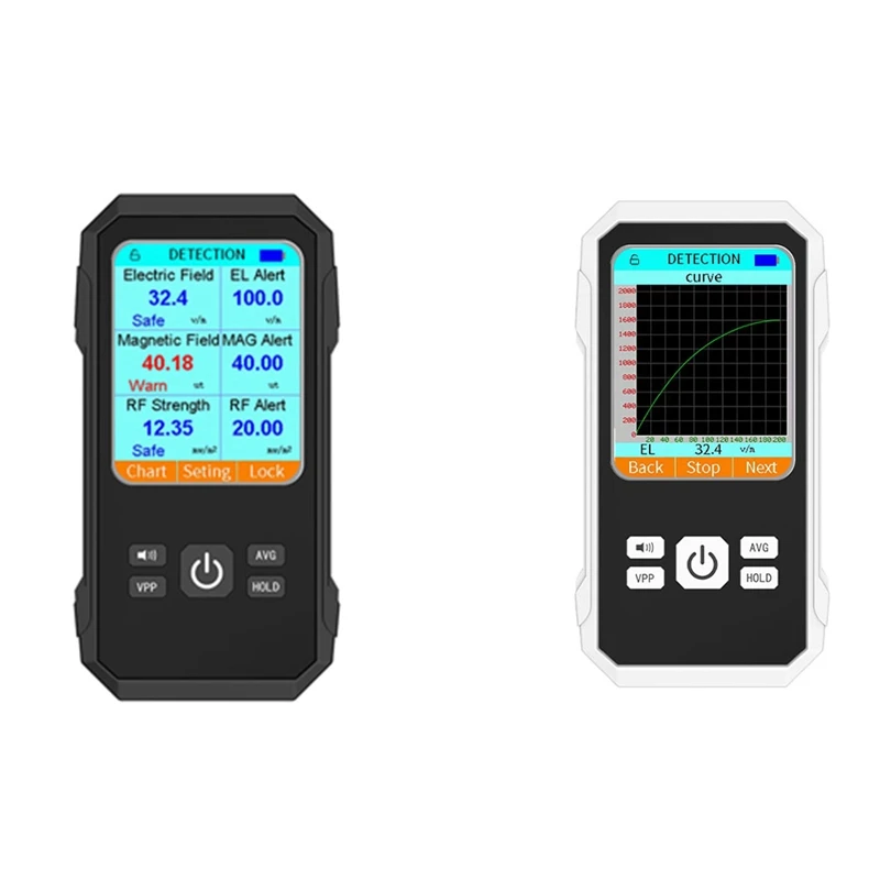 

VT-ER2 Digital Electromagnetic Radiation Detector Electric Field Magnetic-Field Intensity Tester EMF Meter Black