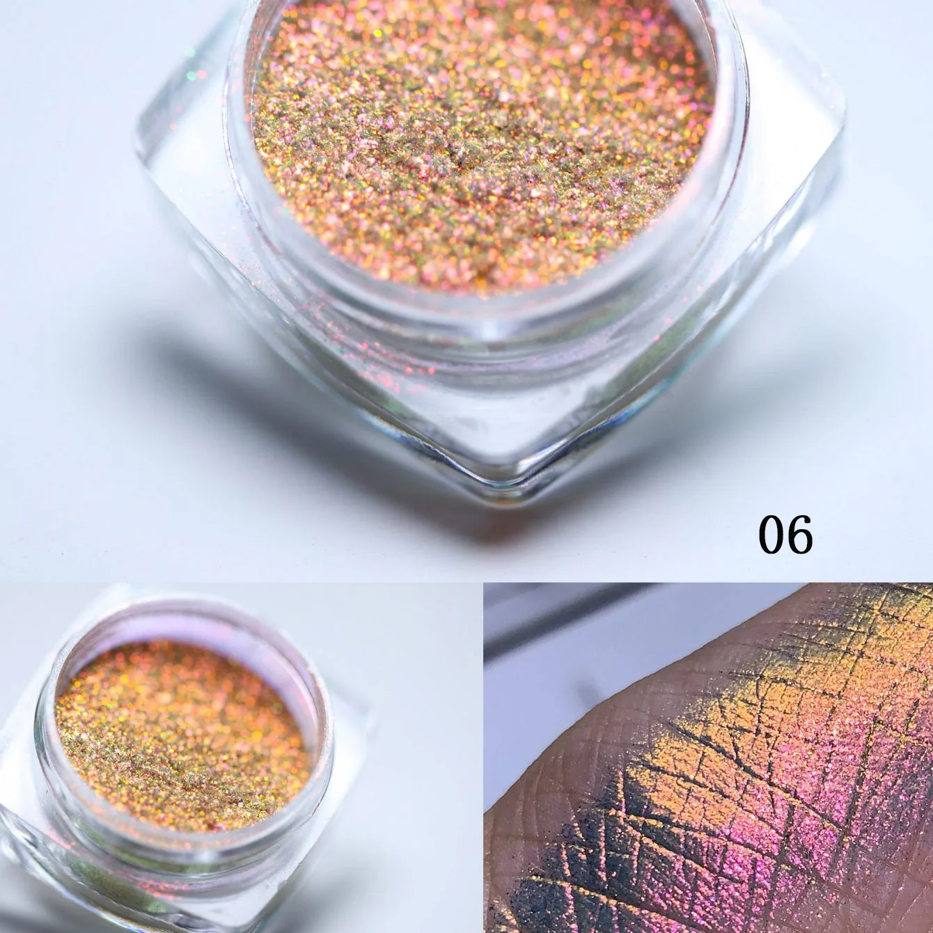 1jar Kameleon Oogschaduw Poeder Aurora Spiegeleffect Nagelpoeder Chroom Pigment Multichrome Mica Pigment voor Manicure Decoratie