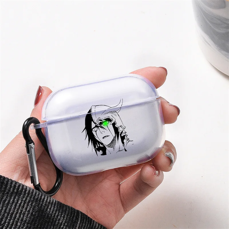 Anime Ulquiorra Cifer Transparente TPU-Hülle für Airpods Pro 2 1 3, weiche Silikonhülle, Air Pods 4 1/2/3 Kopfhörerabdeckung – Detail 4
