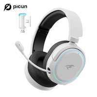 Picun G2 Wireless Gaming Headset Bluetooth 5.3 2.4G Headphones 7.1 Surround 5ms Low Latency ENC Mic for PC PS4 PS5 Phone Switch