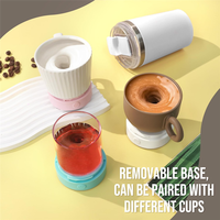 ABRB-Electric Stirring Coffee Mug,Self Mixing Mug 400ML Stainless Steel Automatic Stirring Mixer Cup Suitable For Coffee,Milk