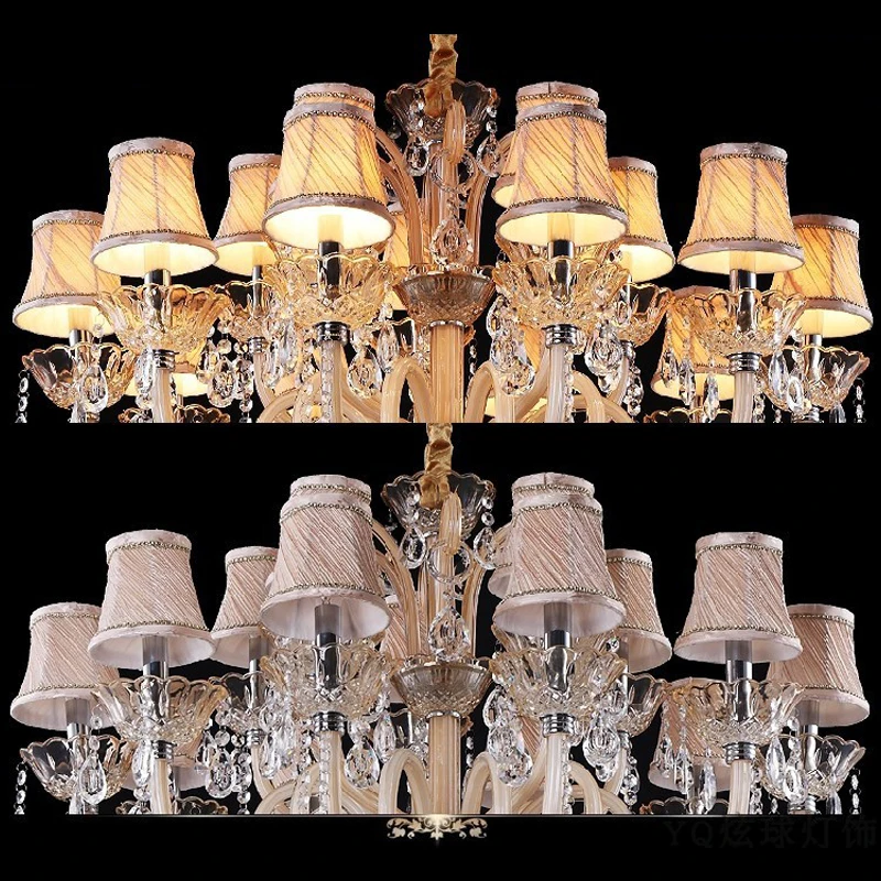 European Style Chandelier Lamp Shade Cloth Bedside Wall Light Lamp Shades Bedroom Home Decor Clip Bulb Wall Lamp Cover E27/E14