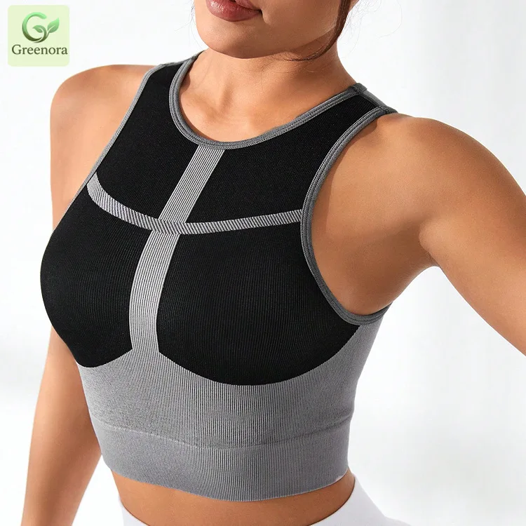เสื้อชั้นในกีฬาไร้ตะเข็บสำหรับ - Seamless Ribbed Workout Tank Top บทวิจารณ์และราคา