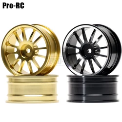 4Pcs Aluminum Alloy 12 Spokes Wheels Rims Hub for RC On-Road Drift Car 1/10 Tamiya Traxxas HSP HPI Kyosho RedCat SAKUR