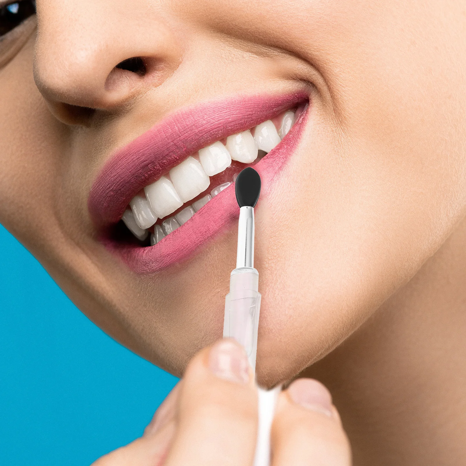 6Pcs Silikon Lippen Maske Pinsel Werkzeug Ultra-Weiche Make-Up Zubehör Tragbare Nicht-Slip Griff Lidschatten Applikator Lidschatten pinsel