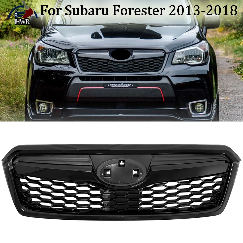 

Front Bumper Grille Guard Grid For Subaru Forester 2013-2018 Modified Racing Grille Air Intake Grille Upgrade Sporty Appearance