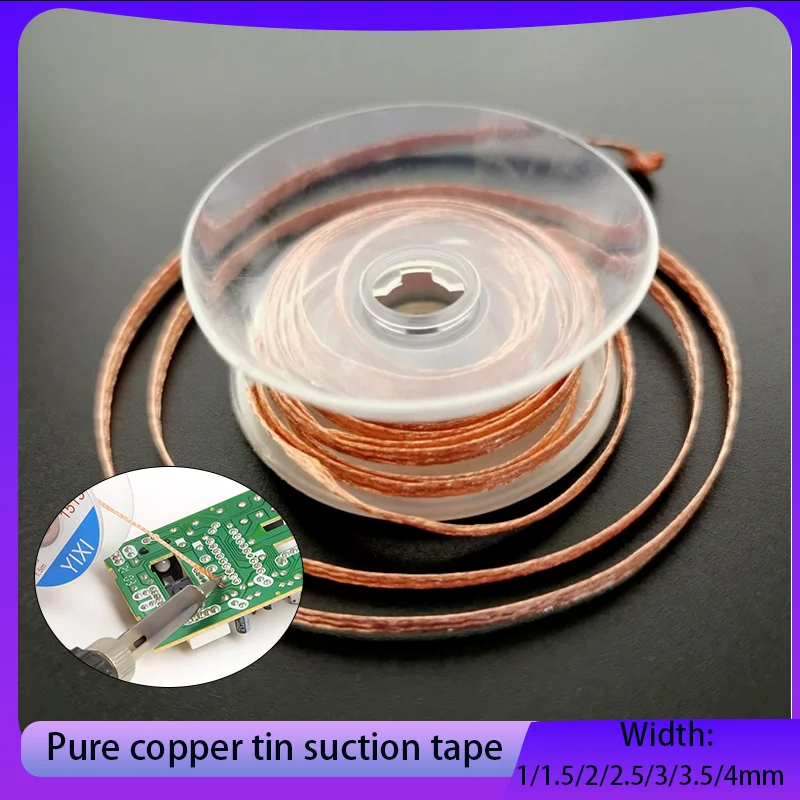 

Pure copper suction tin strip solder pad desoldering, tin slag removal, dedicated for mobile phone motherboard PCB circuit board