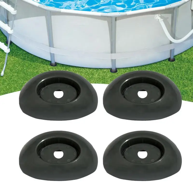 Tampas de perna de suporte para piscina, substituição de perna vertical, peças de estrutura de piscina, tampa final, estável, à prova de intempéries, suporte de equipamento de piscina