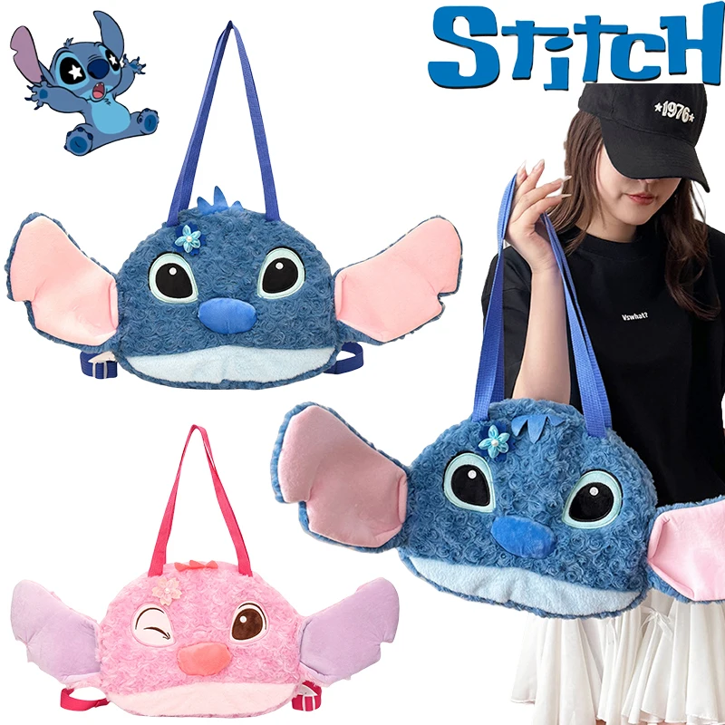 

Disney Stitch мультфильм большая вместительная сумка на плечо аниме портативная женская дорожная сумка через плечо модные сумки для покупок для девочек