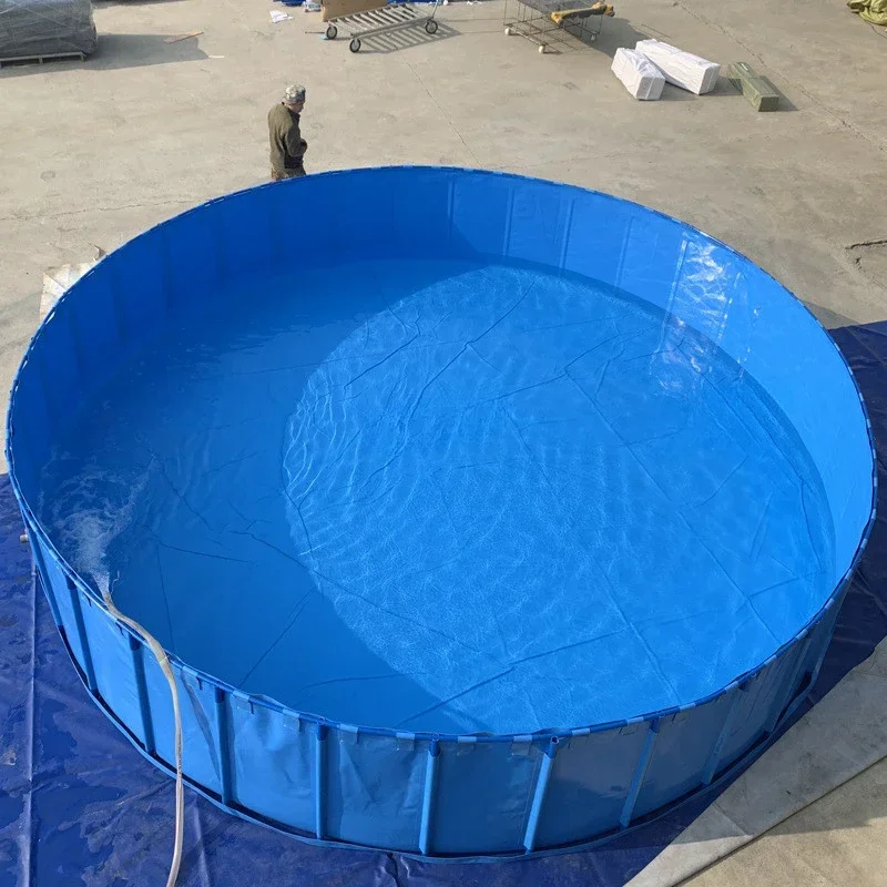 Looking for Partners Custom Durable Foldable Round Tarpaulin Biofence Aquaculture Farm Fish Pond Fish Tank