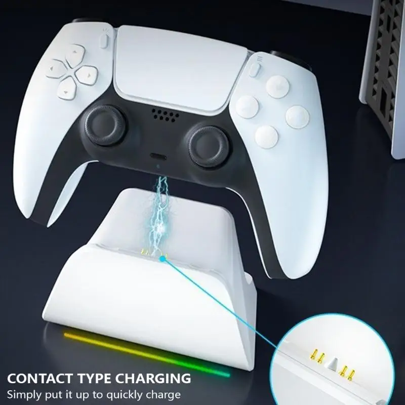 قاعدة شحن سريعة لجهاز P5 Gamepad حامل شحن وحدة تحكم واحدة مع إمكانية الشحن السريع