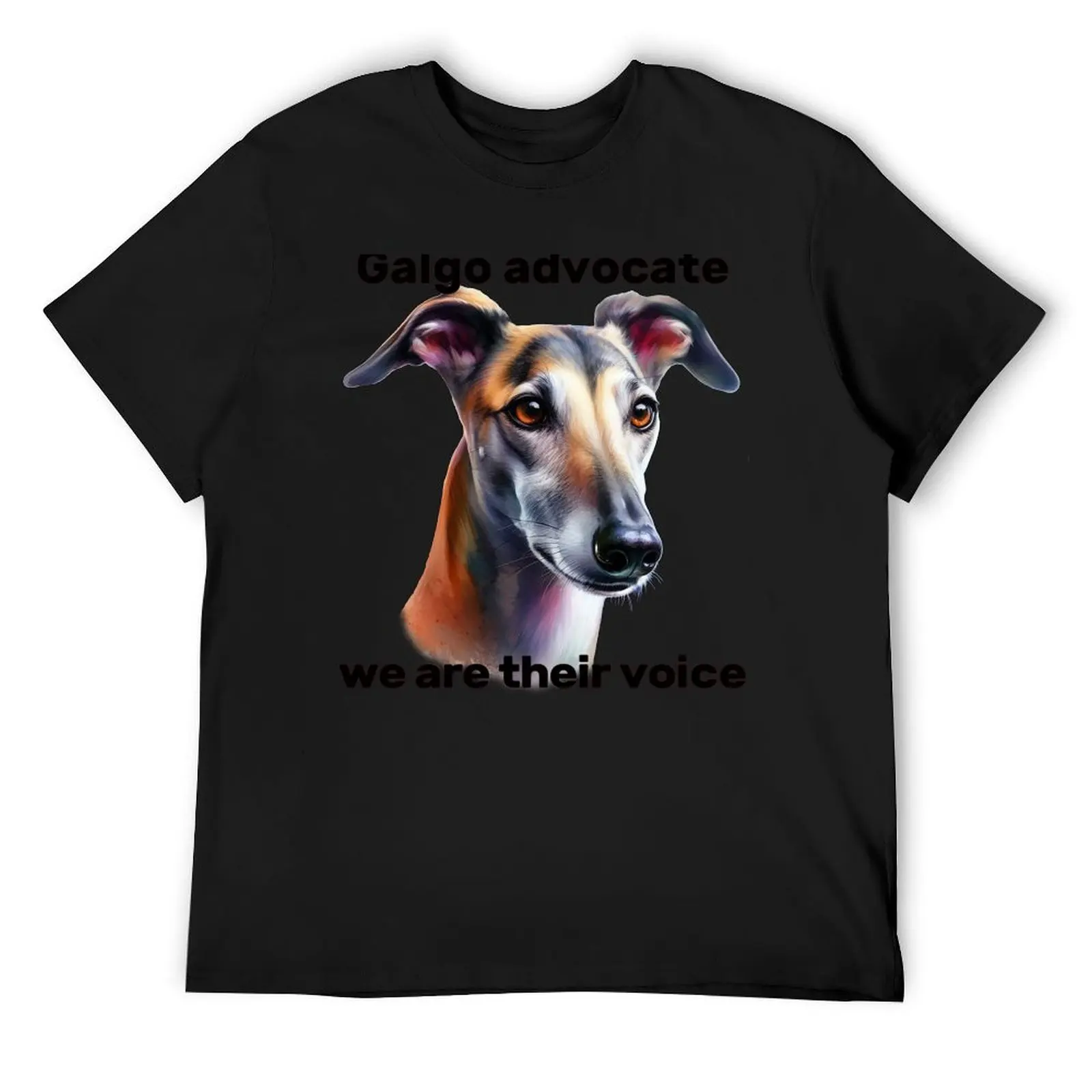 

Advocate of the Galgos - We give them a voice - Galgo Espaol in watercolor T-Shirt tops summer tops mens t shirt graphic