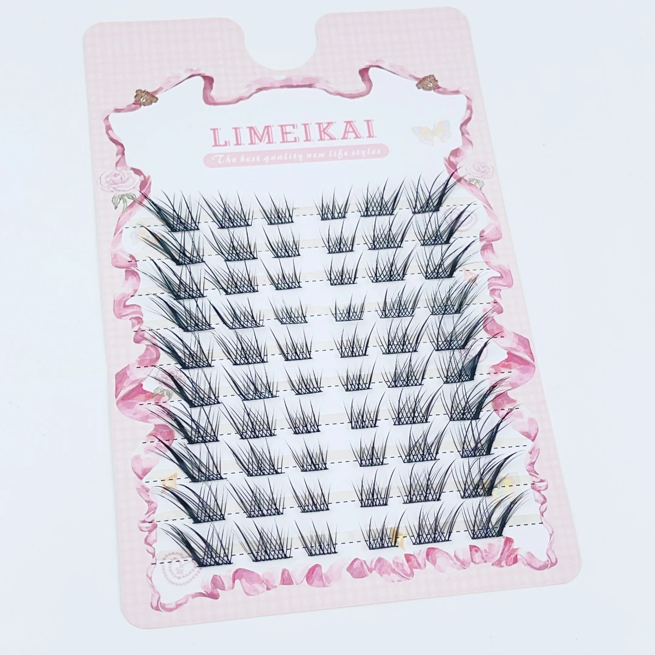 60 pçs cílios postiços macios naturais, cílios cruzados de maquiagem cosplay, cílios em quadrinhos de anime, alça reutilizável, ferramenta de maquiagem pessoal para os olhos