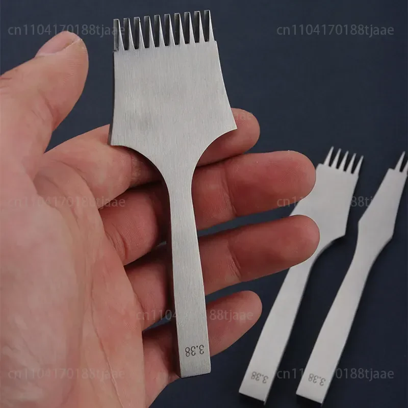 Cutting teeth fine polishing, French cutting oblique flat cutting, fine grinding handmade DIY leather punching tools,