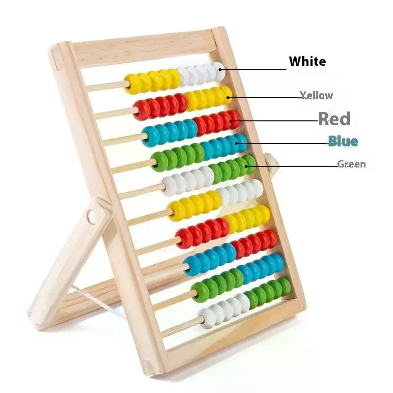 1Pcs Montessori Number Arithmetic Abacus Classic Educational Counting Toy 100 Beads Preschool Math Learning Toys Toddler Gift