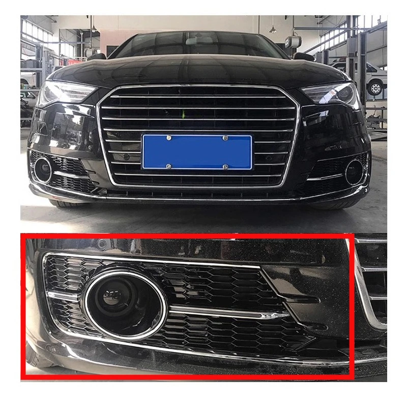 

Подходит для Audi A6 C7PA S6 2016-2018, рамка противотуманных фар, модифицированная RS6, решетка противотуманной фары, модель в виде сот