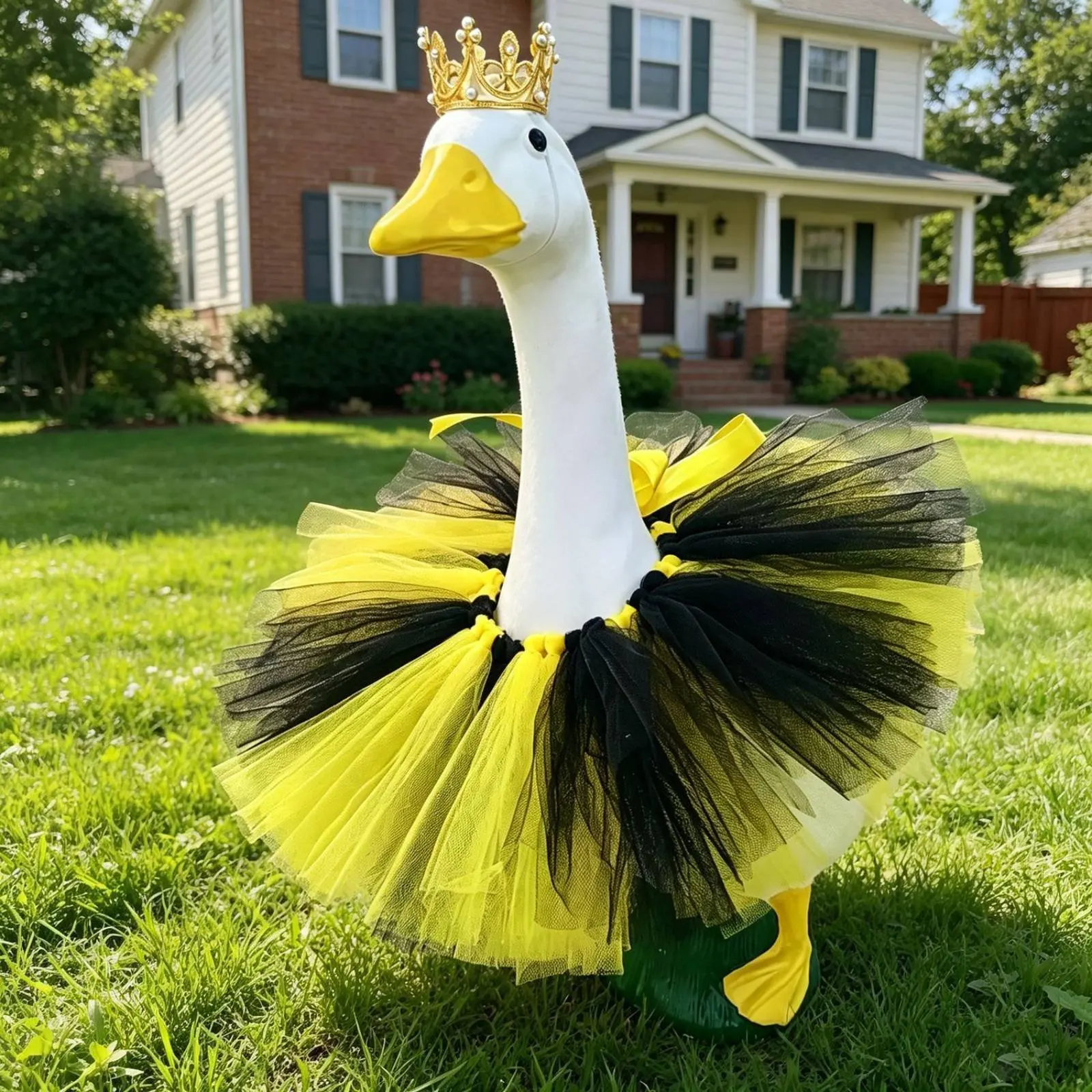 Goose Crown Outfit Festive Goose Skirt Costume Easy to Wear Tulle Trim for Garden