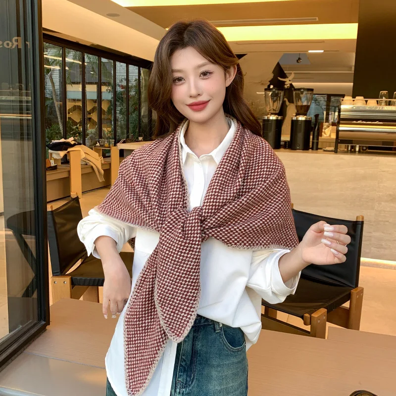 

Высококачественный утолщенный волнистый шарф для девочек, зимний корейский осенне-зимний шарф, новая большая шаль