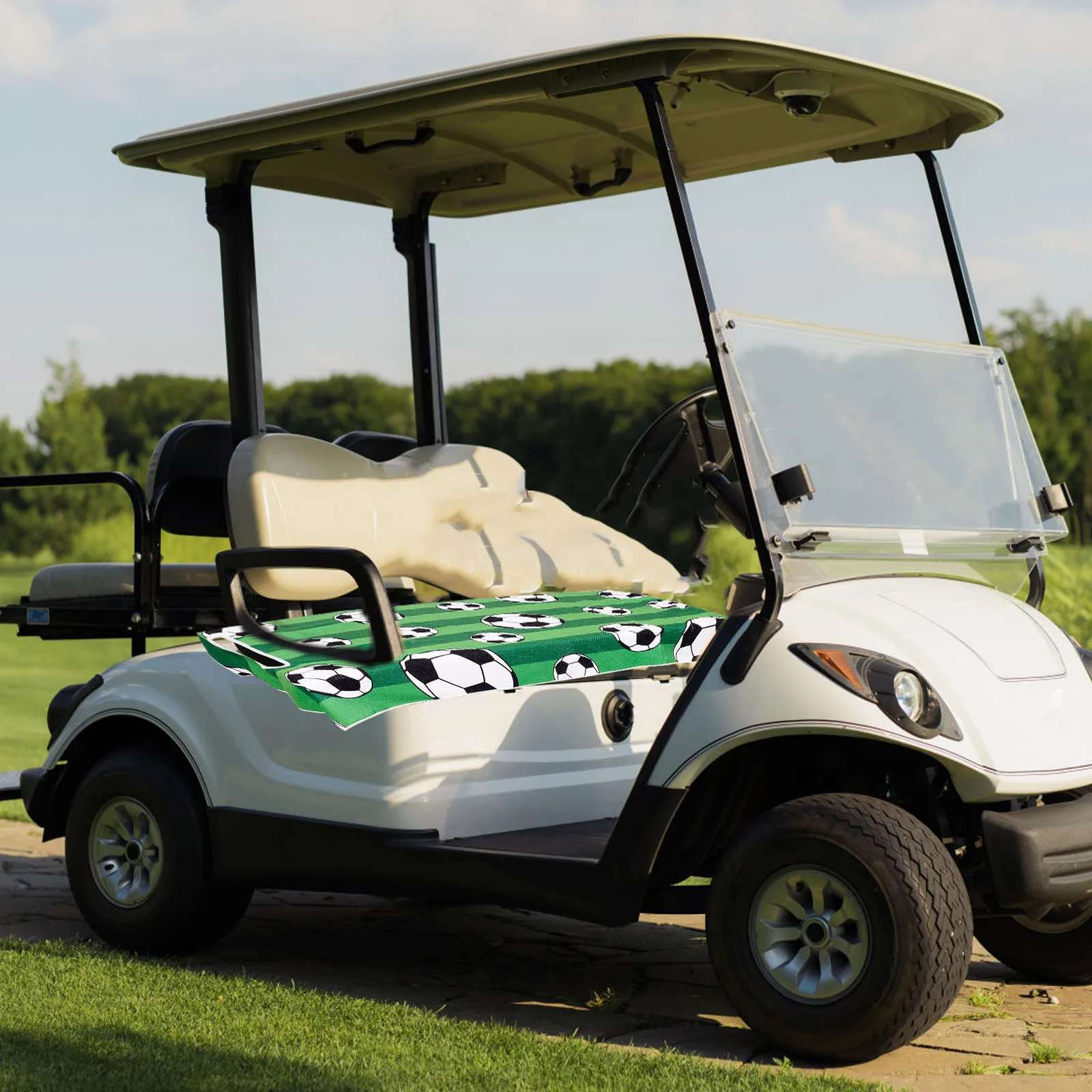 

Golf Cart Seat Cover Durable Polyester Protective Cover Outdoor Waterproof Scratch Resistant Foldable Reusable Golf Cart