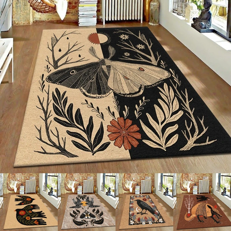 السجاد الأمريكي اللوحة الفنية فراشة السجاد سميكة وكثيفة سجادة غرفة المعيشة غرفة نوم مغطاة بالكامل السجاد الموضة #1